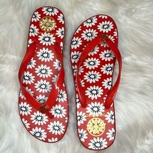 Tory Burch Red Thong Sandals